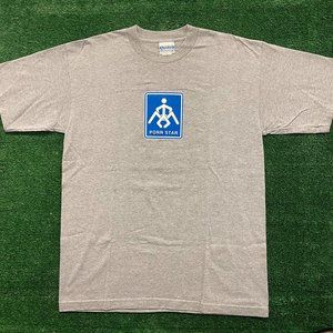 Vintage 90s Porn Star T-Shirt 1990s Skater Punk Funny XXX Obscene Humor